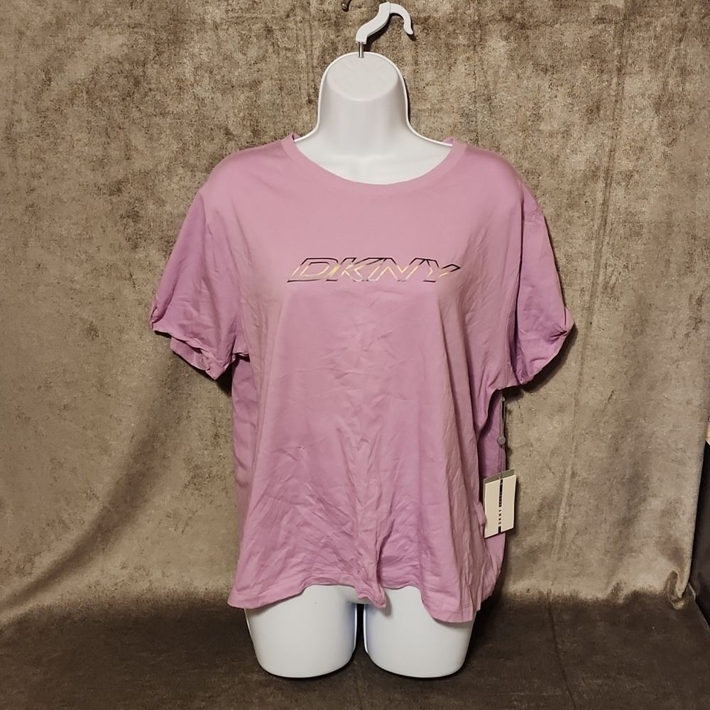 DKNY SPORT Women's Logo Knotted Cotton T-Shirt